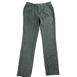 Buckley Tailors Wool Blend Dress Pants Women's 0 Forest Green Pleated Cuffed